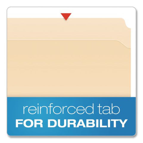 Manila Fastener Folders, Reinforced Straight Tab, 2 Fasteners, Legal Size, Manila, 50/box