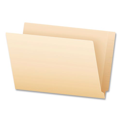 Manila End Tab Folders, Straight Tabs, Legal Size, Manila, 100/box