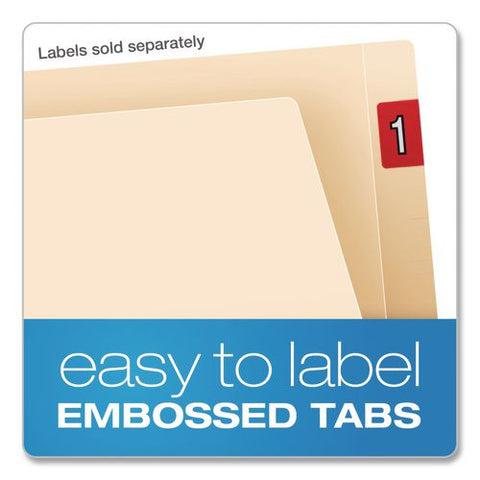 Manila End Tab Folders, Straight Tabs, Legal Size, Manila, 100/box