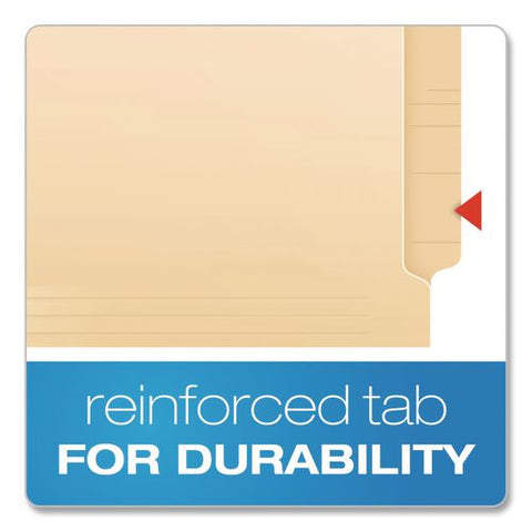 Manila End Tab Folders, Straight Tabs, Legal Size, Manila, 100/box
