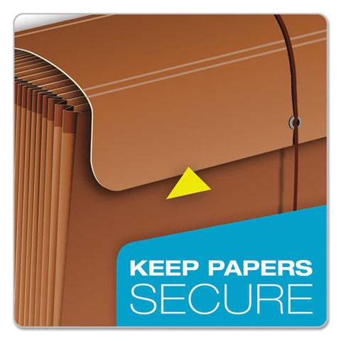Heavy-duty Expanding File With Reinforced Flap, 12 Sections, Elastic Cord Closure, 1/3-cut Tabs, Letter Size, Redrope