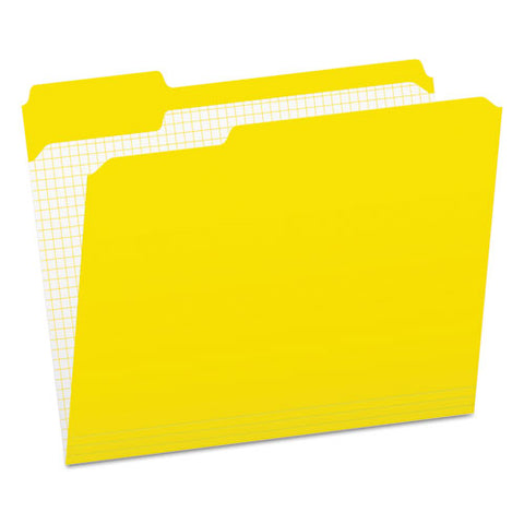 Double-ply Reinforced Top Tab Colored File Folders, 1/3-cut Tabs: Assorted, Letter Size, 0.75" Expansion, Yellow, 100/box