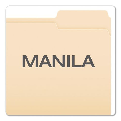 Reinforced Top Tab Manila File Folders, 1/3-cut Tabs: Right Position, Letter Size, Manila, 100/box