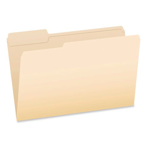 Reinforced Top File Folders, 1/3-cut Tabs: Assorted Positions, Legal Size, Manila, 100/box
