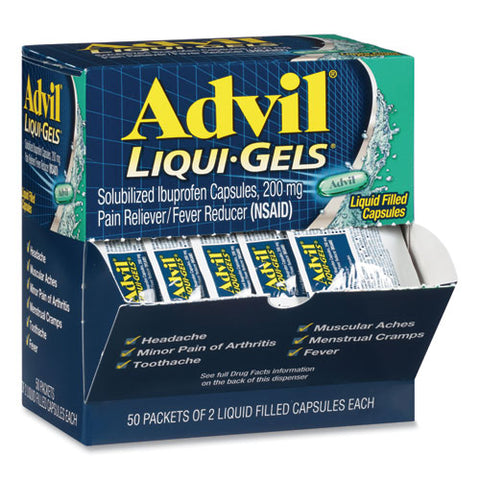 Liqui-gels, Two-pack, 50 Packs/box