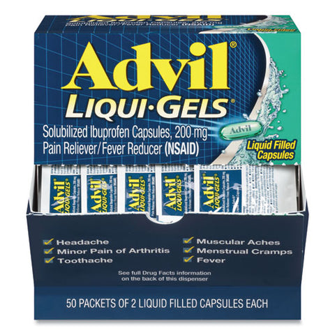 Liqui-gels, Two-pack, 50 Packs/box