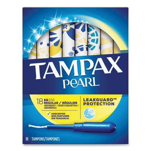 Pearl Tampons, Regular, 18/box