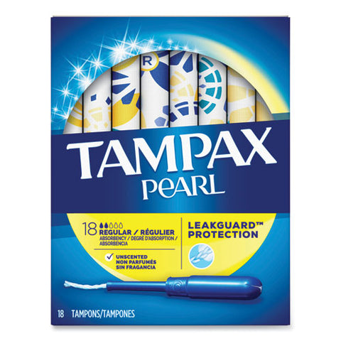 Pearl Tampons, Regular, 18/box