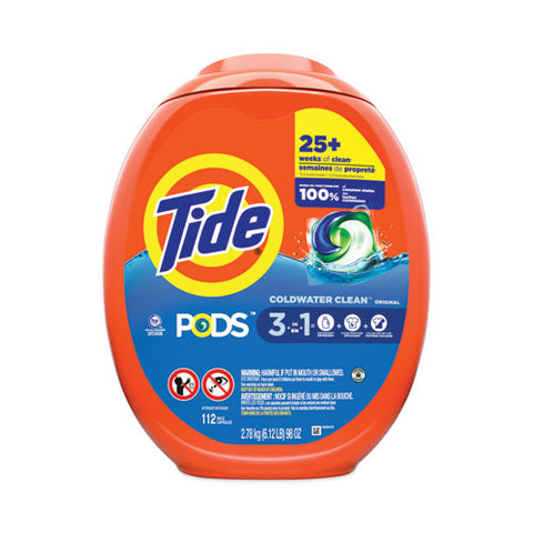 Pods, Tide Original, 112 Pods/tub, 4 Tubs/carton