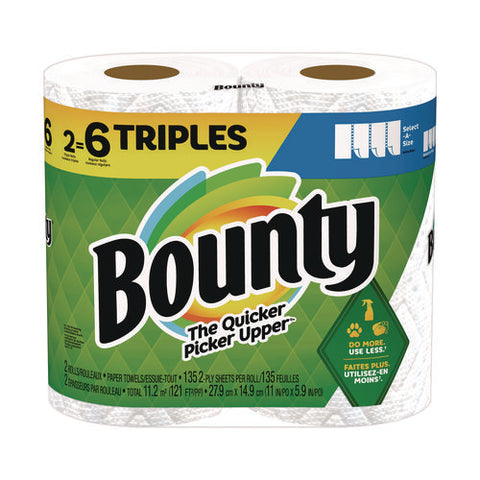 Select-a-size Kitchen Roll Paper Towels, 2-ply, 11 X 5.9, White, 135 Sheets/roll, 2 Rolls/pack