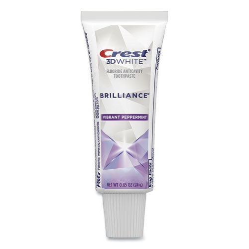 3d White Brilliance Advanced Whitening Technology + Advanced Stain Protection Toothpaste, 0.85 Oz Tube, 72/carton