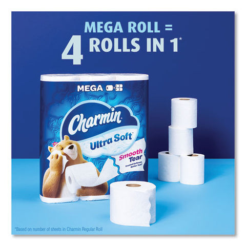 Ultra Soft Bathroom Tissue, Mega Roll, Septic Safe, 2-ply, White, 224 Sheets/roll, 18 Rolls/carton