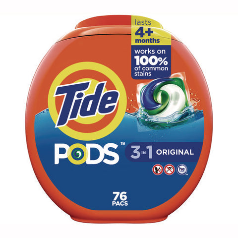 Pods Laundry Detergent, Tide Original, 76 Pods