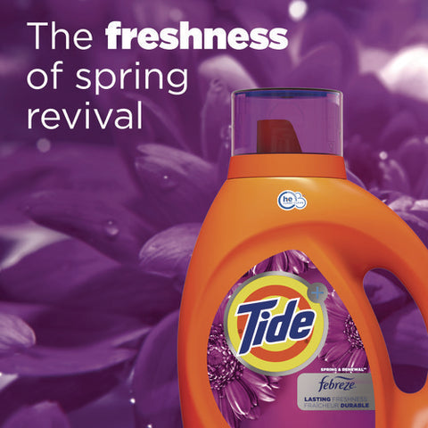 Plus Febreze He Liquid Laundry Detergent, Spring And Renewal, 84 Oz Bottle