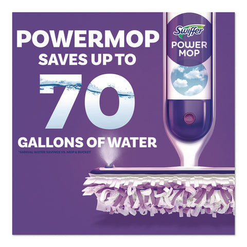 Powermop Mopping Pads, 15.4 X 5.3, White/purple. 11/pack