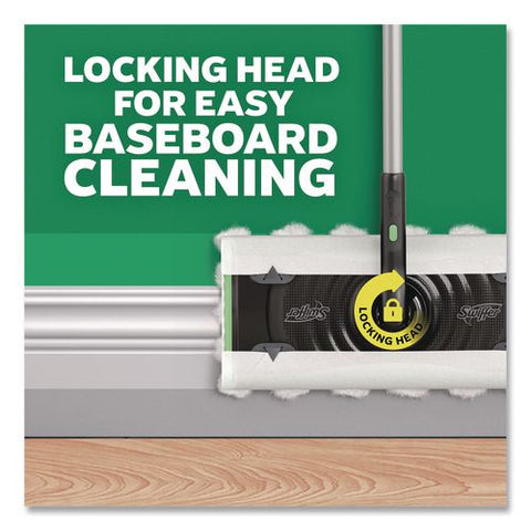 Sweep And Mop 2-in-1 Dry + Wet Floor Deluxe Mopping And Sweeping Kit, Silver Handle