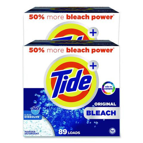 Laundry Detergent With Bleach, He Compatible, 80 Loads, Tide Original Scent, Powder, 144 Oz Box, 2/carton