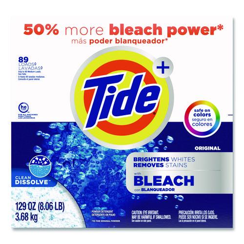 Laundry Detergent With Bleach, He Compatible, 80 Loads, Tide Original Scent, Powder, 144 Oz Box