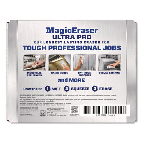 Magic Eraser Ultra Pro Multi-purpose Cleaner, 4.72 X 1.38 X 2.56 Thick, White, 26/carton