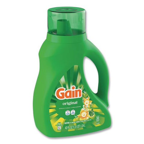 Liquid Laundry Detergent, Gain Original Scent, 46 Oz Bottle, 6/carton