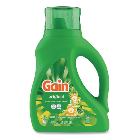 Liquid Laundry Detergent, Gain Original Scent, 46 Oz Bottle, 6/carton