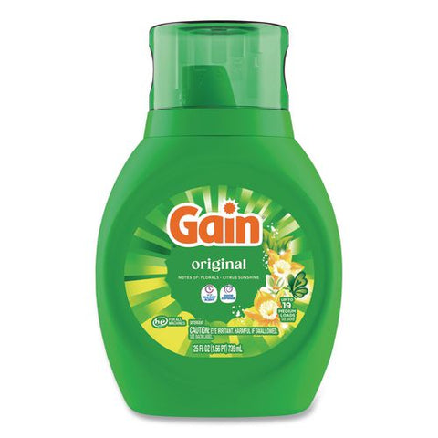 Liquid Laundry Detergent, Gain Original Scent, 25 Oz Bottle, 6/carton