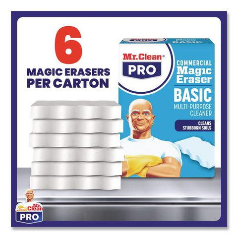 Magic Eraser, 2.2 X 4.6, 0.6" Thick, White, 6/pack, 6 Packs/carton