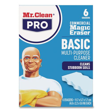 Magic Eraser, 2.2 X 4.6, 0.6" Thick, White, 6/pack, 6 Packs/carton