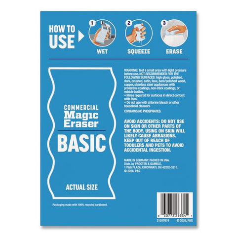 Magic Eraser, 2.2 X 4.6, 0.6" Thick, White, 6/pack, 6 Packs/carton