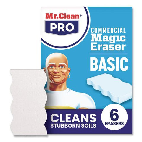 Magic Eraser, 2.2 X 4.6, 0.6" Thick, White, 6/pack, 6 Packs/carton