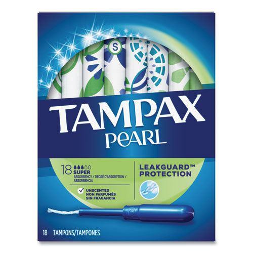 Pearl Tampons, Super, 18/box