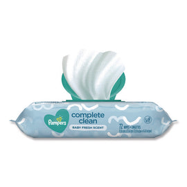 Complete Clean Baby Wipes, 1-ply, 6.8 X 7, Baby Fresh, White, 72/pack