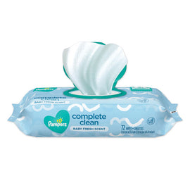 Complete Clean Baby Wipes, 1-ply, Baby Fresh, 7 X 6.8, White, 72 Wipes/pack, 8 Packs/carton