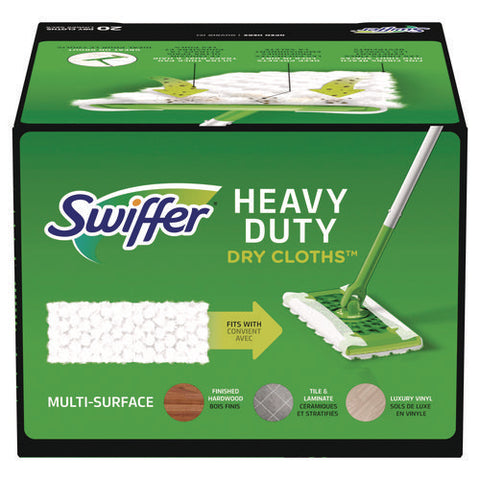 Heavy-duty Dry Refill Cloths, 10.3 X 7.8, White, 20/pack, 4 Packs/carton