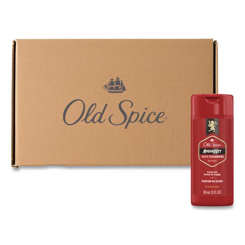 Red Zone Body Wash, Swagger/cedarwood Scent, 3 Oz, 24/carton