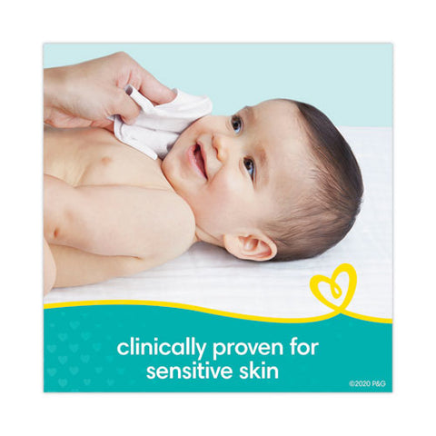 Sensitive Baby Wipes, 1-ply, 6.8 X 7, Unscented, White, 56/pack