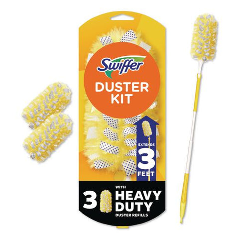 360 Heavy Duty Extendable Starter Dusting Kit, 3 Refills And One 6" To 3 Ft Pole, 4 Kits/carton