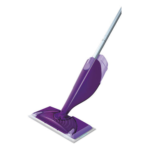 Wetjet Mop, 11 X 5 White Cloth Head, 46" Purple/silver Aluminum/plastic Handle