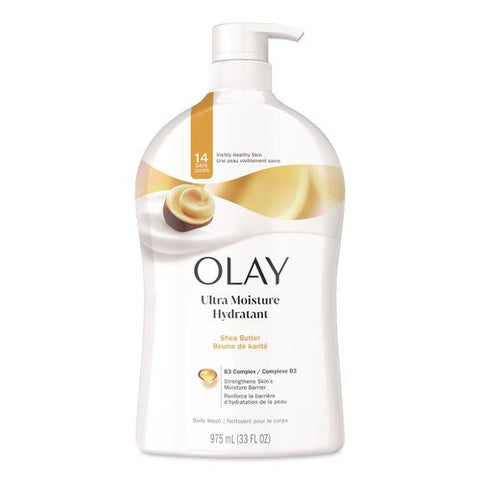 Ultra Moisture Body Wash, Shea Butter Scent, 33 Oz Pump Bottle
