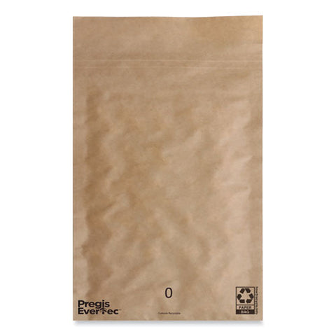 Evertec Curbside Recyclable Padded Mailer, #0, Kraft Paper, Self-adhesive Closure, 7 X 9, Brown, 300/carton