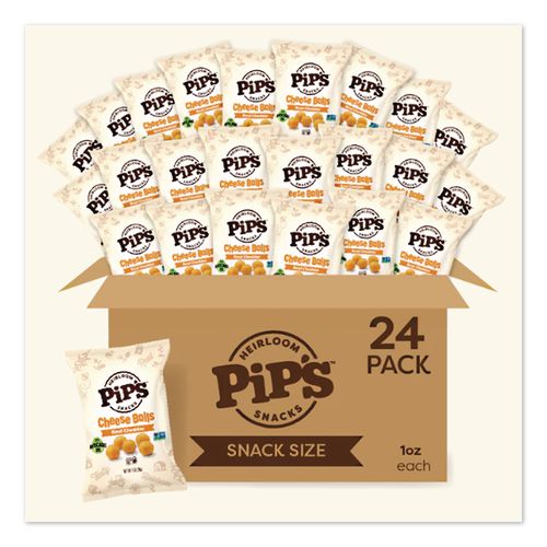 Real Cheddar Cheese Balls, 1 Oz Bag, 24/carton