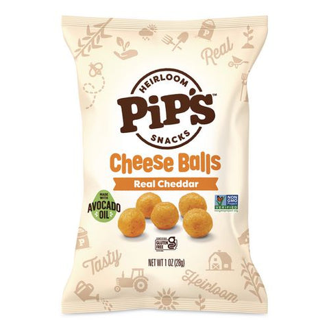 Real Cheddar Cheese Balls, 1 Oz Bag, 24/carton