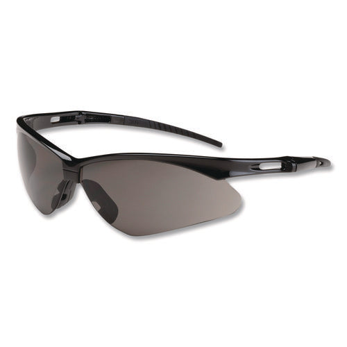 Anser Optical Safety Glasses, Black Frame, Gray Lens