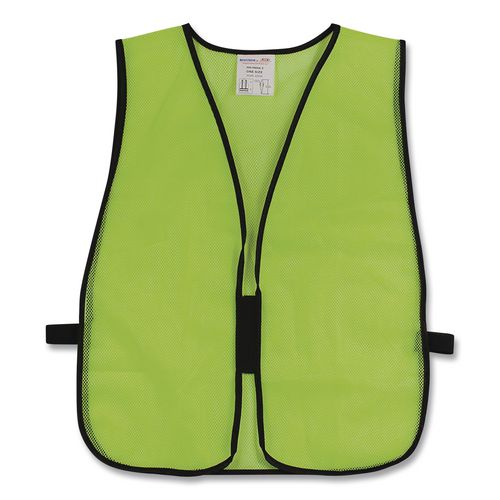 Hook And Loop Safety Vest, One Size Fits Most, Lime