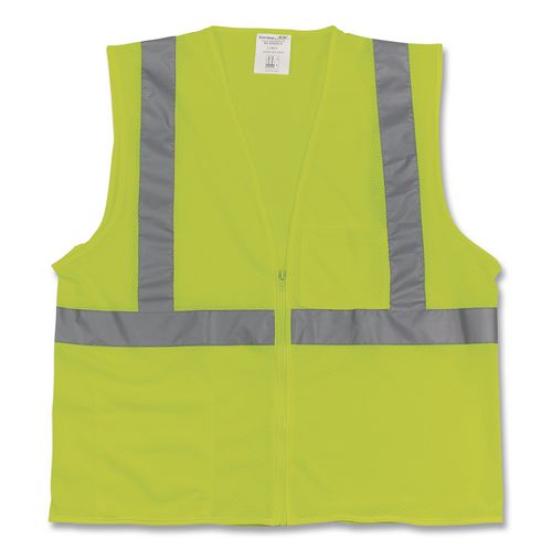 Safety Vests, Polyester, 3x-large, Lime Yellow