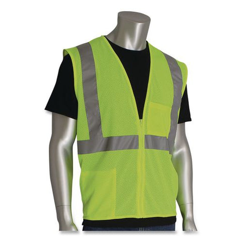Safety Vests, Polyester, 3x-large, Lime Yellow