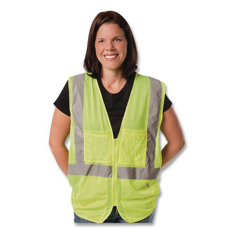 Safety Vests, Polyester, 3x-large, Lime Yellow