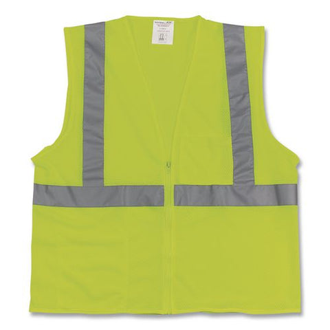 Safety Vests, Polyester, 3x-large, Lime Yellow