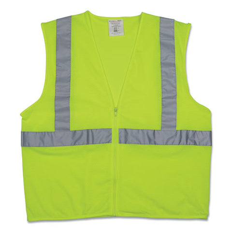 Zipper Safety Vest, X-large, Hi-viz Lime Yellow