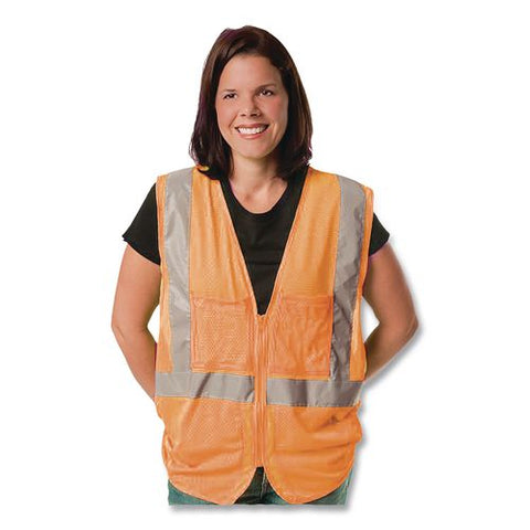 Safety Vests, Polyester, 3x-large, Orange